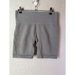 NWOT JoyLab Womens Grey Ribbed Seamless High Waisted Shorts Activewear